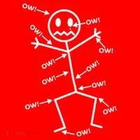 Everything Hurts Stick Man In Pain Hoodie thumb 2