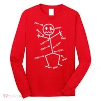 Everything Hurts Stick Man In Pain Long Sleeve Shirt thumb 0