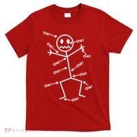 Everything Hurts Stick Man In Pain T-Shirt thumb 0