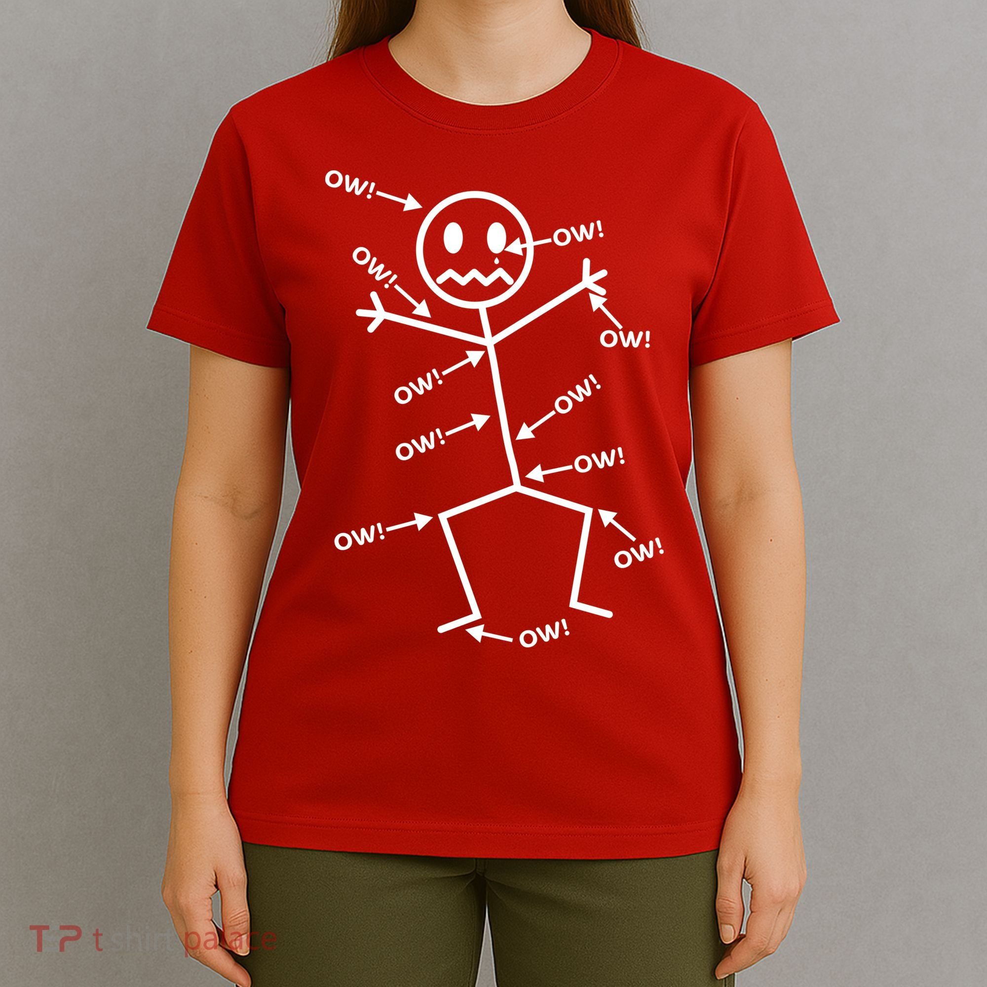 Everything Hurts Stick Man In Pain T-Shirt