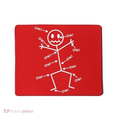 Everything Hurts Stick Man In Pain Mousepad