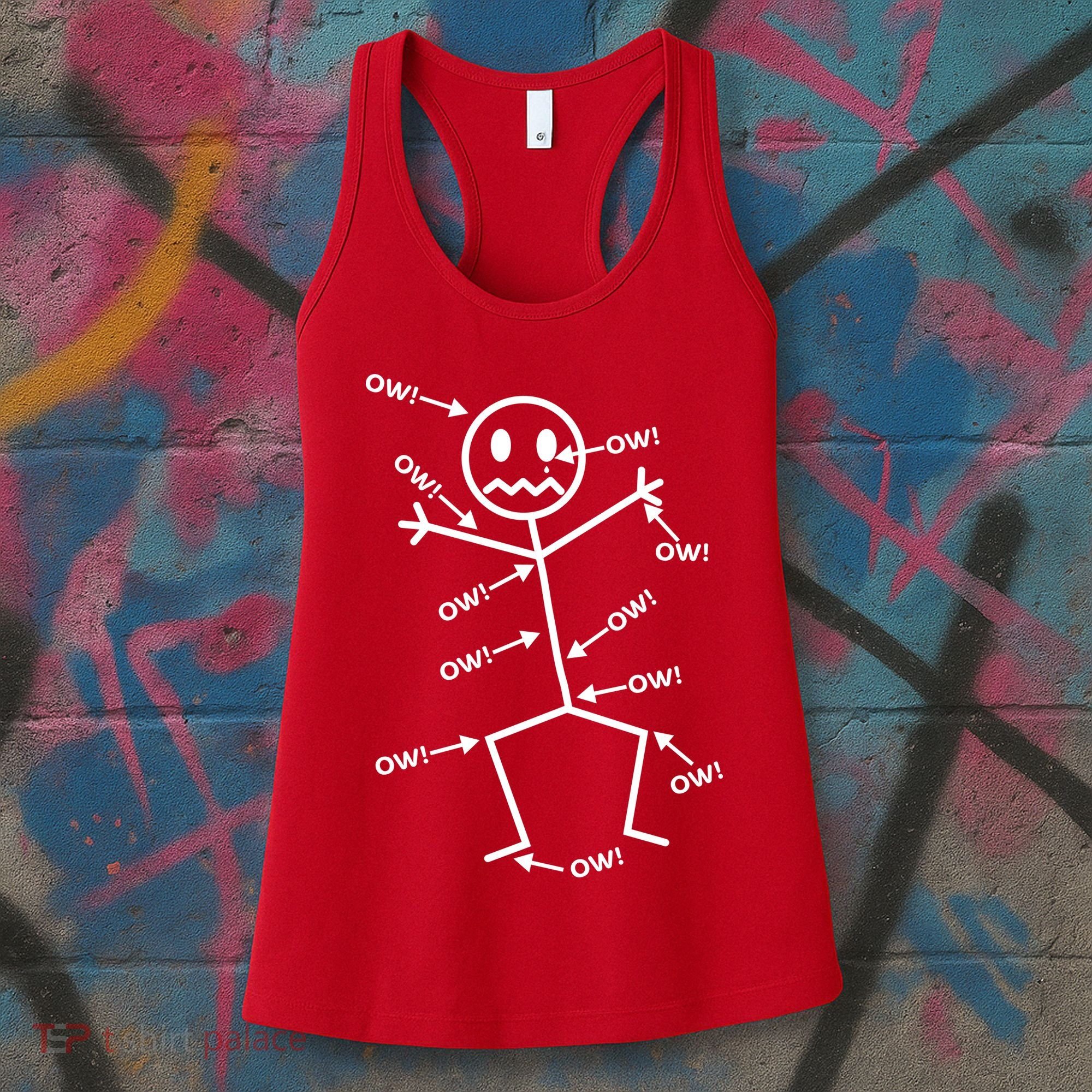 Everything Hurts Stick Man In Pain Women's Tank Top