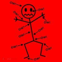 Everything Hurts Stick Man In Pain Santa Hat thumb 1