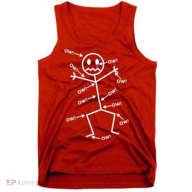 Everything Hurts Stick Man In Pain Tank Top