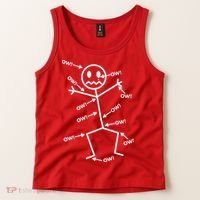 Everything Hurts Stick Man In Pain Tank Top thumb 2