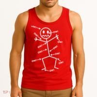Everything Hurts Stick Man In Pain Tank Top thumb 3