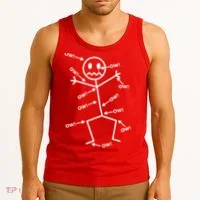 Everything Hurts Stick Man In Pain Tank Top thumb 3