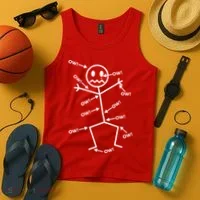 Everything Hurts Stick Man In Pain Tank Top thumb 4