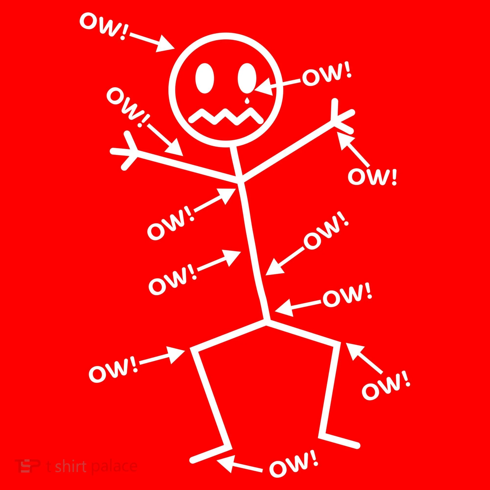 Everything Hurts Stick Man In Pain Tank Top