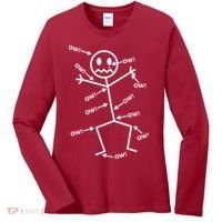 Everything Hurts Stick Man In Pain Women's Long Sleeve Shirt thumb 0