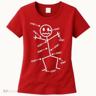 Everything Hurts Stick Man In Pain Women's T-Shirt