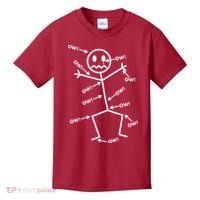 Everything Hurts Stick Man In Pain Kids T-Shirt thumb 0