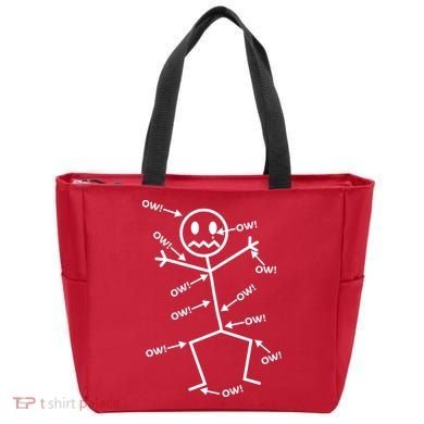 Everything Hurts Stick Man In Pain Tote Bag
