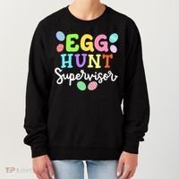 Egg Hunt Supervisor Funny Easter Mom Dad  Women's Sweatshirt thumb 0