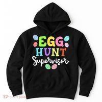 Egg Hunt Supervisor Funny Easter Mom Dad  Hoodie thumb 0