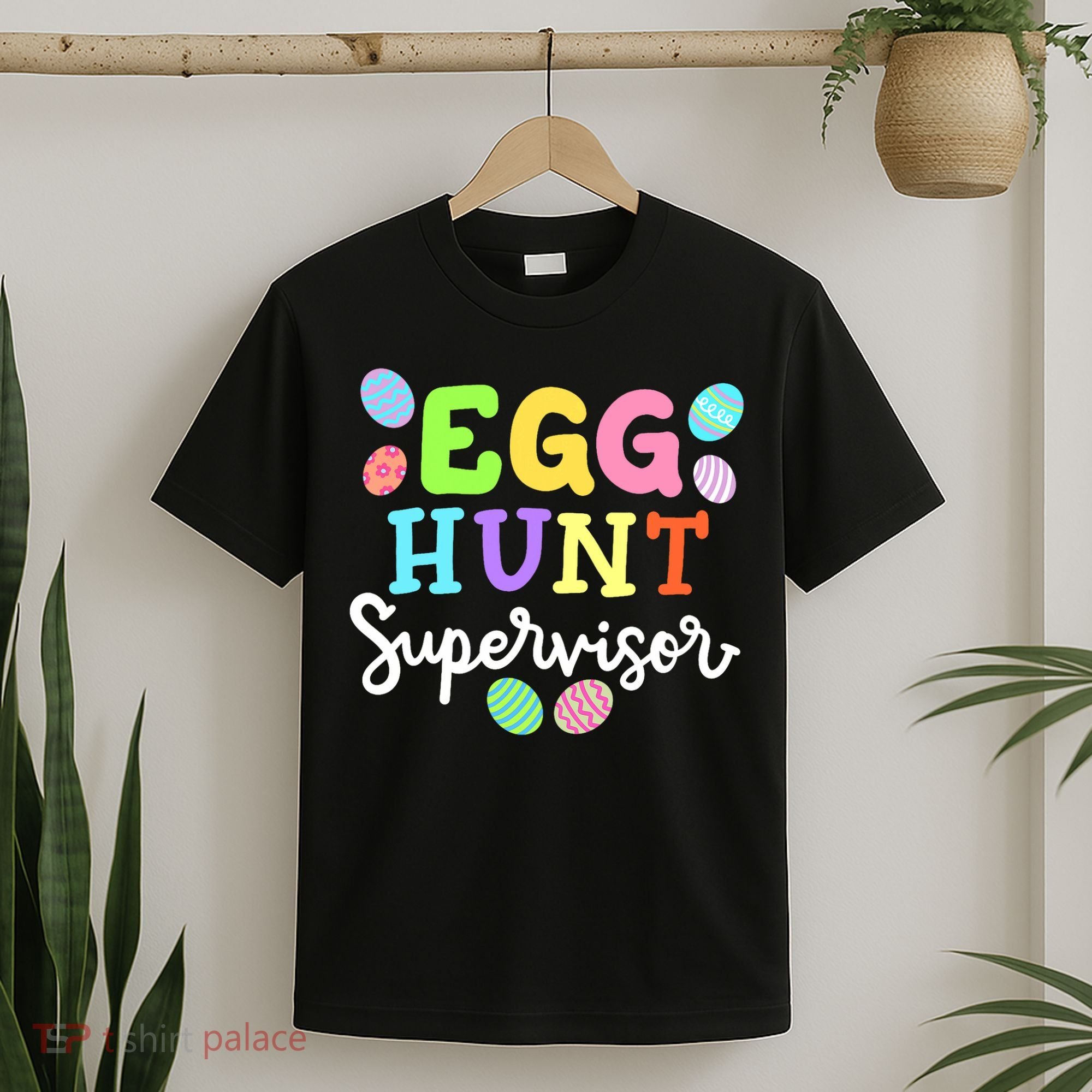 Egg Hunt Supervisor Funny Easter Mom Dad  T-Shirt