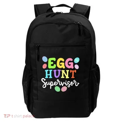 Egg Hunt Supervisor Funny Easter Mom Dad  Backpack