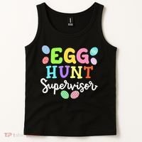 Egg Hunt Supervisor Funny Easter Mom Dad  Tank Top thumb 2