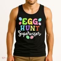 Egg Hunt Supervisor Funny Easter Mom Dad  Tank Top thumb 3