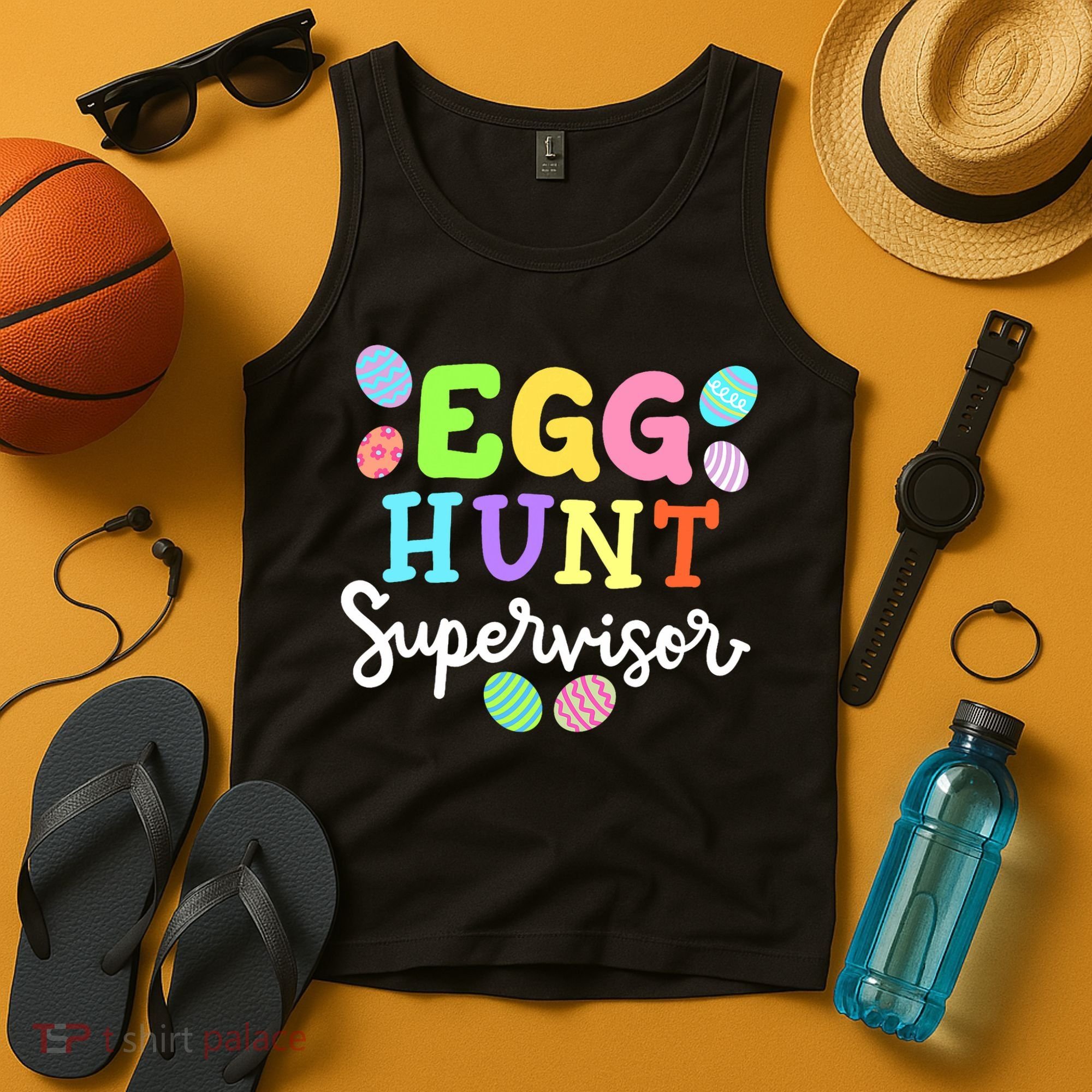 Egg Hunt Supervisor Funny Easter Mom Dad  Tank Top