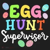 Egg Hunt Supervisor Funny Easter Mom Dad  Golf Towel thumb 3