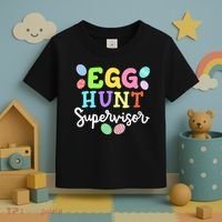Egg Hunt Supervisor Funny Easter Mom Dad  Toddler T-Shirt thumb 3