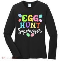 Egg Hunt Supervisor Funny Easter Mom Dad  Women's Long Sleeve Shirt thumb 0