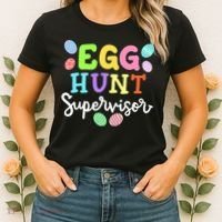Egg Hunt Supervisor Funny Easter Mom Dad  Women's T-Shirt thumb 2