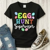 Egg Hunt Supervisor Funny Easter Mom Dad  Women's T-Shirt thumb 3