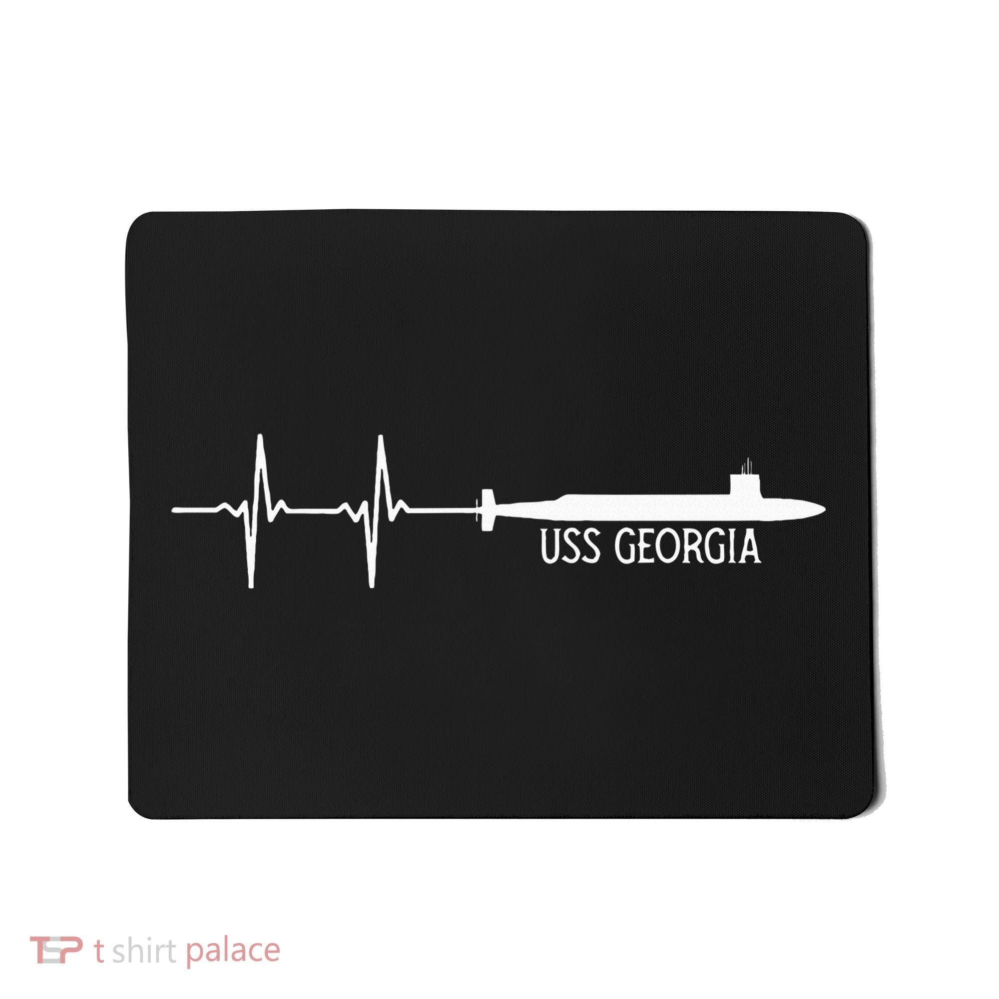Ekg Heartbeat Uss Georgia Ssgn729 Submarine Mousepad