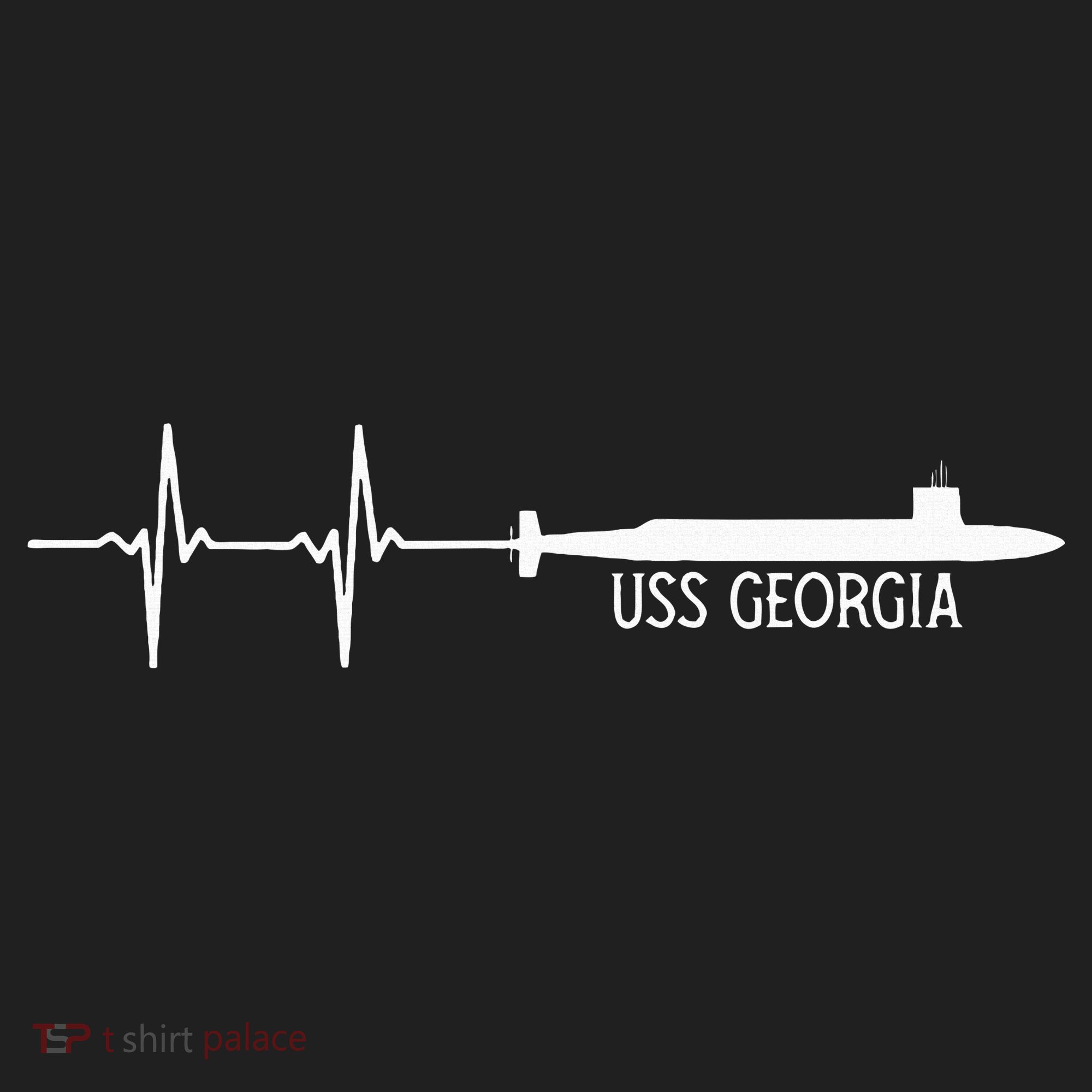 Ekg Heartbeat Uss Georgia Ssgn729 Submarine Golf Towel