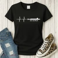 Ekg Heartbeat Uss Georgia Ssgn729 Submarine Women's T-Shirt thumb 3
