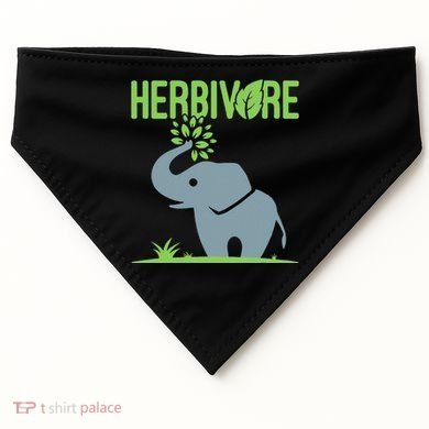 Elephant Herbivore Vegan Vegetarian Cute USA-Made Doggie Bandana