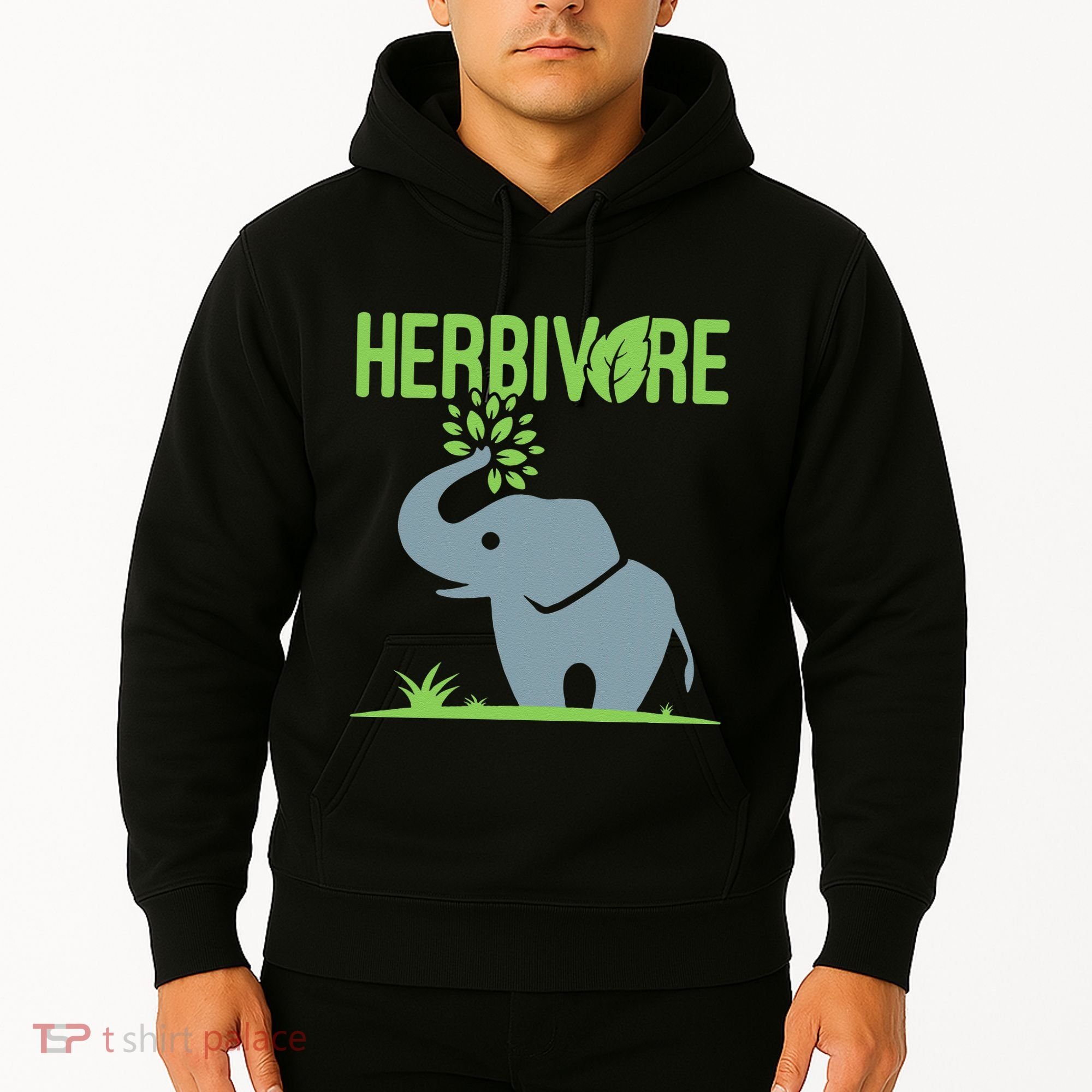 Elephant Herbivore Vegan Vegetarian Cute Hoodie