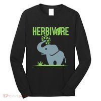 Elephant Herbivore Vegan Vegetarian Cute Long Sleeve Shirt thumb 0