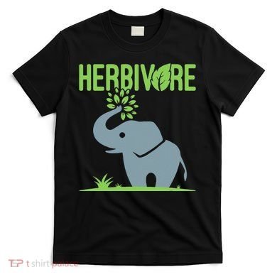 Elephant Herbivore Vegan Vegetarian Cute T-Shirt