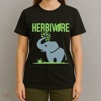 Elephant Herbivore Vegan Vegetarian Cute T-Shirt thumb 4