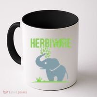 Elephant Herbivore Vegan Vegetarian Cute Coffee Mug thumb 0