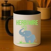 Elephant Herbivore Vegan Vegetarian Cute Coffee Mug thumb 4