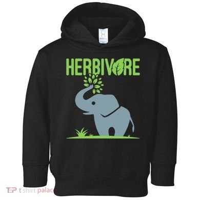 Elephant Herbivore Vegan Vegetarian Cute Toddler Hoodie