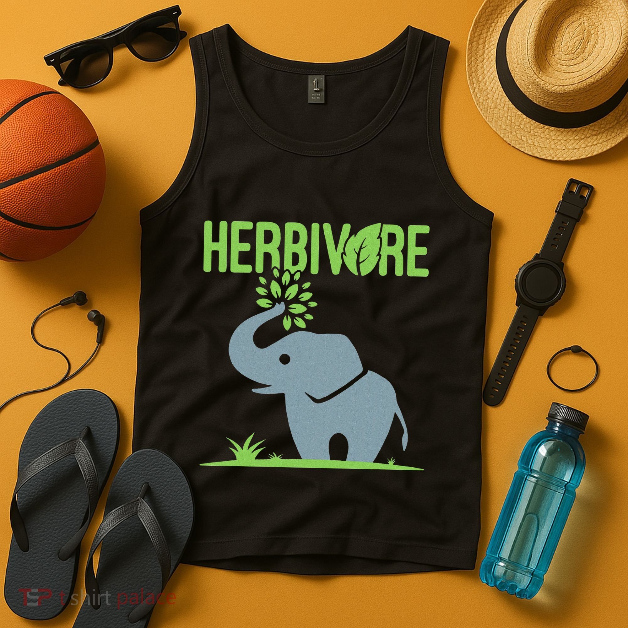 Elephant Herbivore Vegan Vegetarian Cute Tank Top