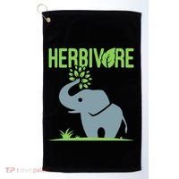 Elephant Herbivore Vegan Vegetarian Cute Golf Towel thumb 0