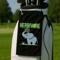 Elephant Herbivore Vegan Vegetarian Cute Golf Towel thumb 2