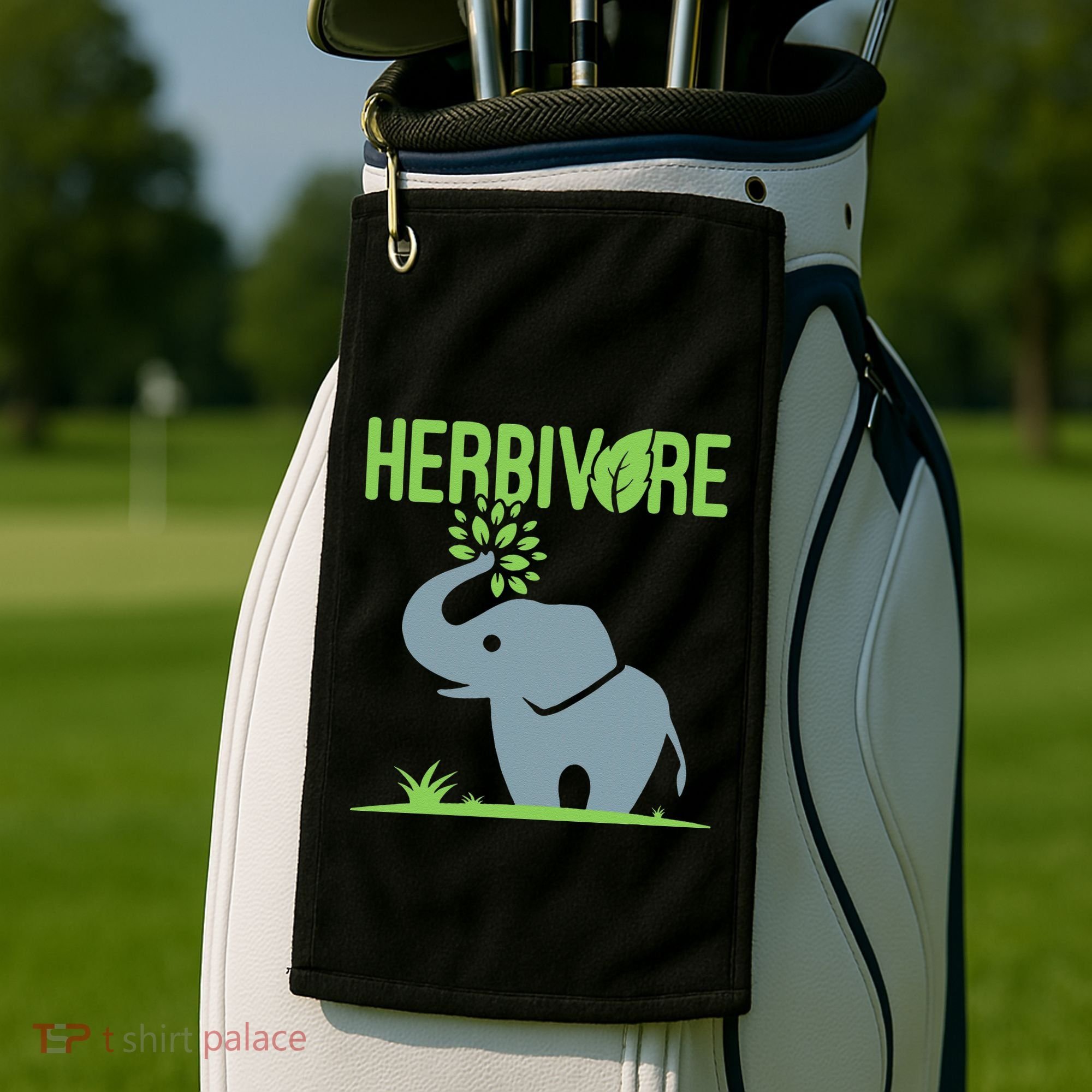 Elephant Herbivore Vegan Vegetarian Cute Golf Towel