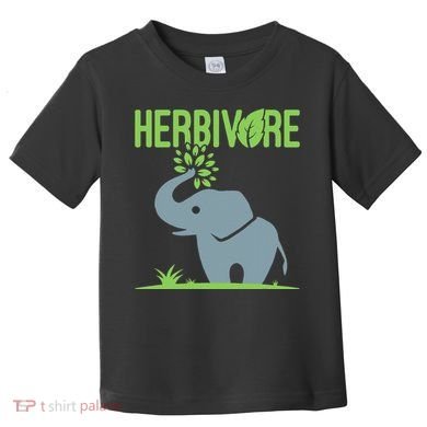 Elephant Herbivore Vegan Vegetarian Cute Toddler T-Shirt
