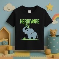 Elephant Herbivore Vegan Vegetarian Cute Toddler T-Shirt thumb 3