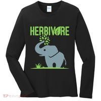 Elephant Herbivore Vegan Vegetarian Cute Women's Long Sleeve Shirt thumb 0