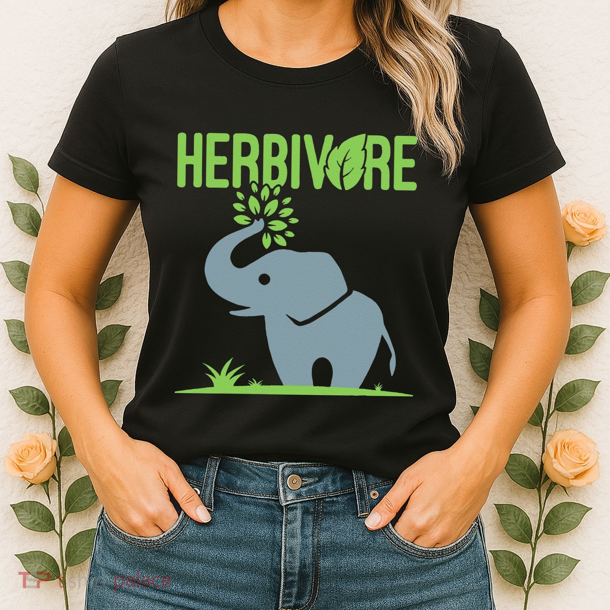 Elephant Herbivore Vegan Vegetarian Cute Women's T-Shirt