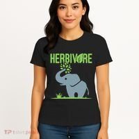 Elephant Herbivore Vegan Vegetarian Cute Women's T-Shirt thumb 4