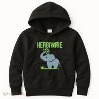 Elephant Herbivore Vegan Vegetarian Cute Kids Hoodie thumb 0